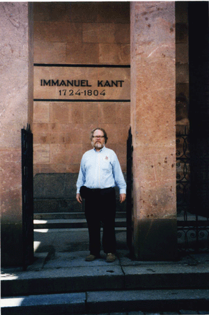 [Bill in front of Kant's tomb]